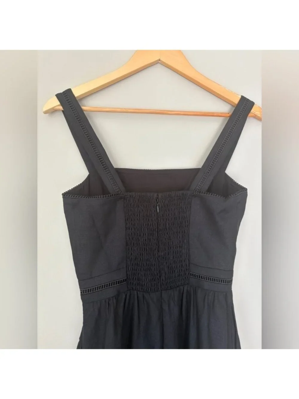 NEW Reformation Everett Sleeveless Linen Embroidered Midi Dress | US 6 UK 10 - Picture 12 of 15